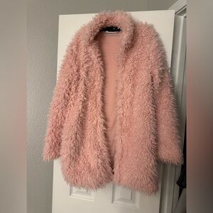 JustFab Blush Teddy Jacket